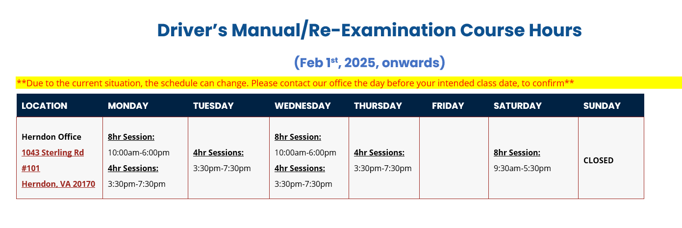 Manual/Re-Examination schedule starting February 1, 2025, with specific session timings and contact instructions.