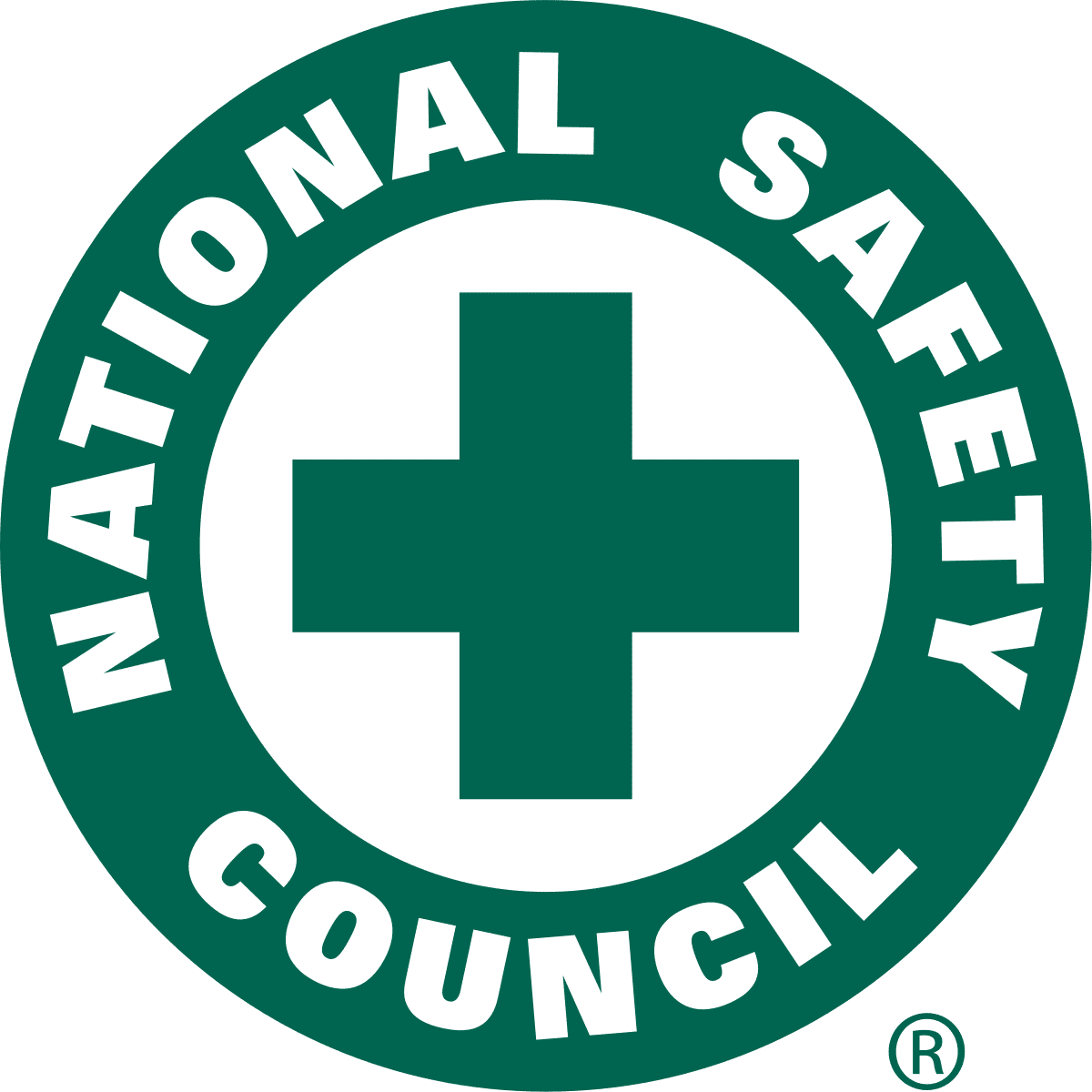 Logo of the National Safety Council with a green cross and white text.